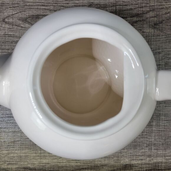 Rae Dunn Artisan Collection‎ Farmhouse White Ceramic Steep Teapot - Picture 6 of 8